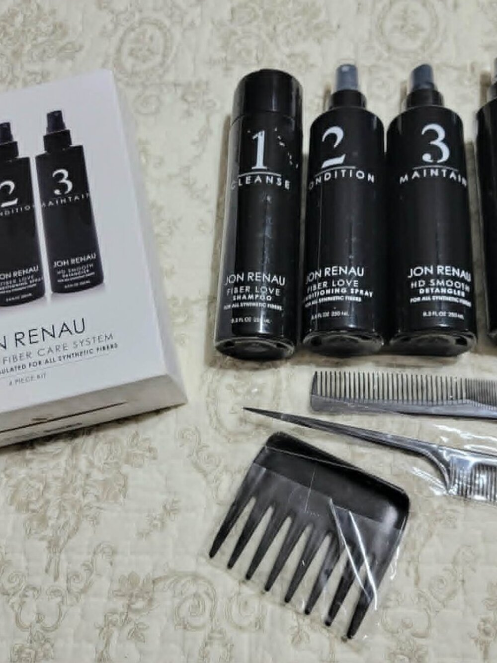 Jon Renau Synthetic Wig Fiber Care Bundle - NEW
